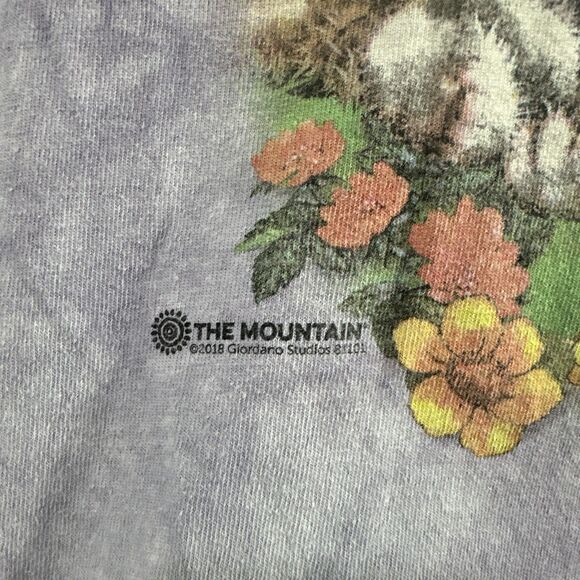 3D Tees By The Mountain Kittens Floral Purple Shirt Womens Size M 38/40 Y2K - Picture 5 of 7